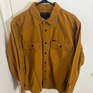 Mens Filson Heavy Duty Long Sleeve Button Field Flannel Shirt Size Large